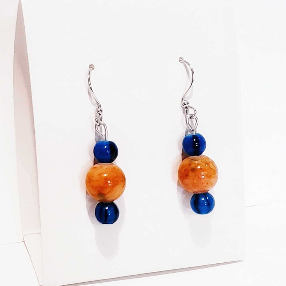 N. Colorful French Hook Earrings